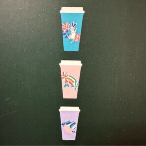 NWT Starbucks | Set Of 6 Easter Spring Reusable Hot Cups - Picture 9 of 9